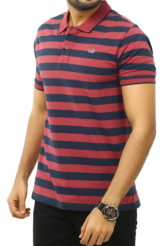 Crocodile Stripe Polo T-Shirt