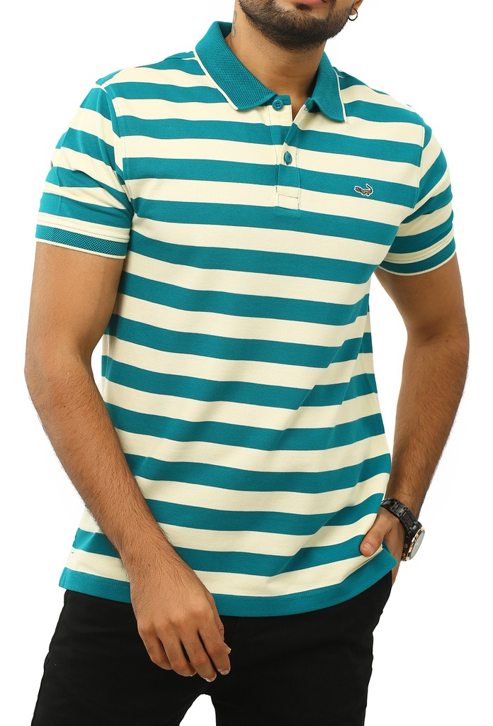 Crocodile Stripe Polo T-Shirt