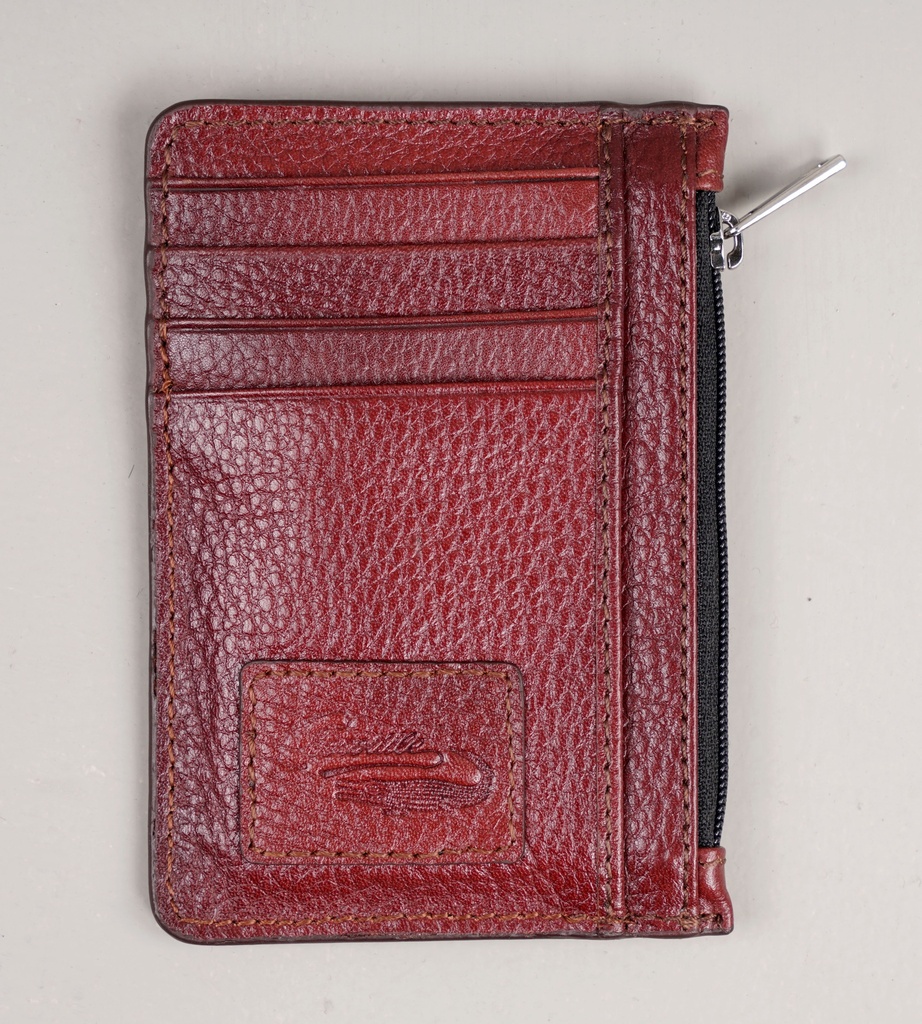Crocodile Men's Zipper Card Wallet