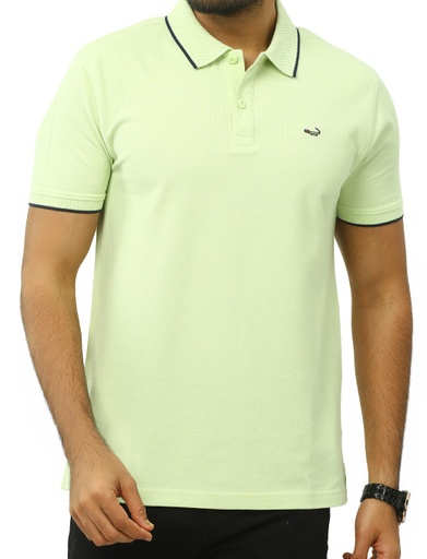 [Light Green] Crocodile Solid Polo T-Shirt