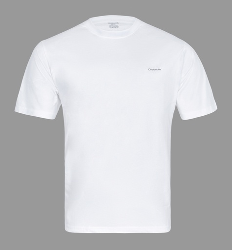 [white] Crocodile Basic T-Shirt